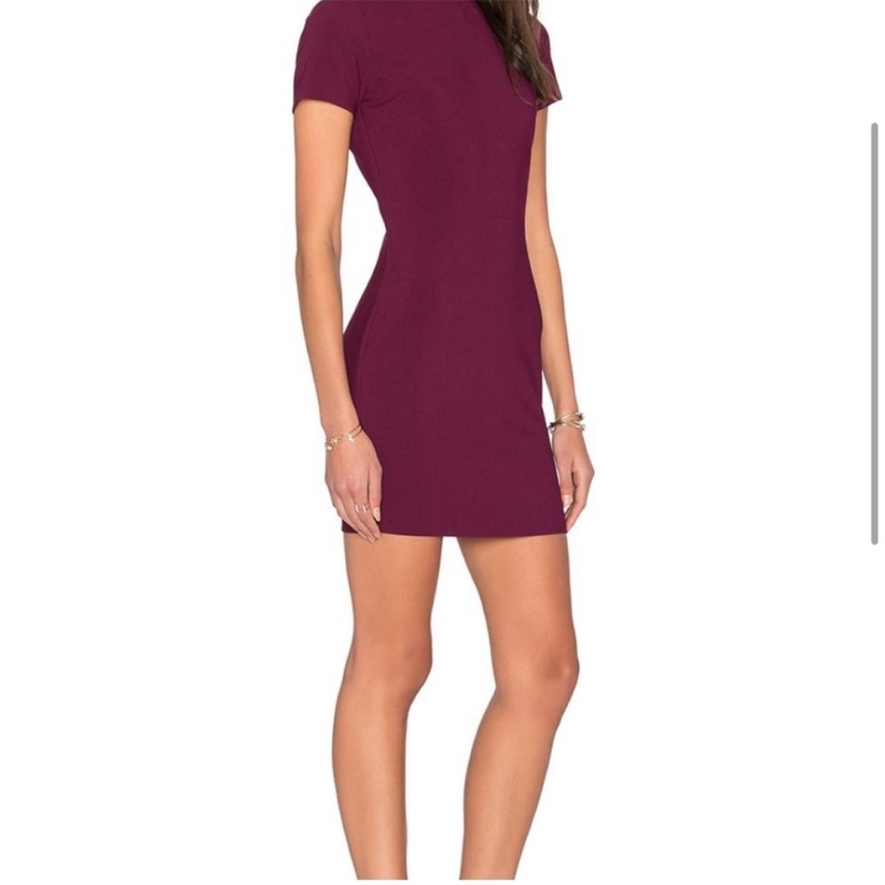 Revolve LIKELY Manhattan Women’s Short Sleeve Mini Dress Mulberry Purple Color - Picture 2 of 12
